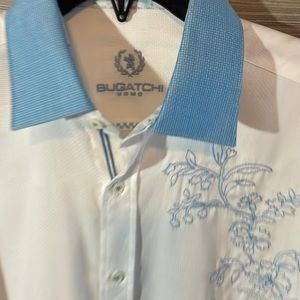 Bugatchi Blue/White Dress Shirt